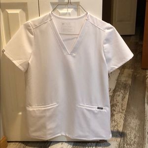 White Small Figs Scrub Top